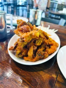 Crispy mushrooms at The Baht Thai restaurant in Medellin