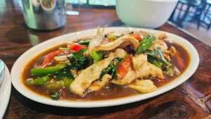 Signature Thai dish at The Baht Medellin