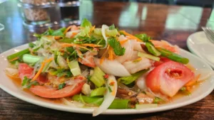 Fresh Thai salad at The Baht Medellin